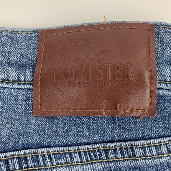 Hollister Skinny Denim Jean Shorts Epic Flex Size 30 Distressed Raw Hem Stretch - Picture 8 of 13